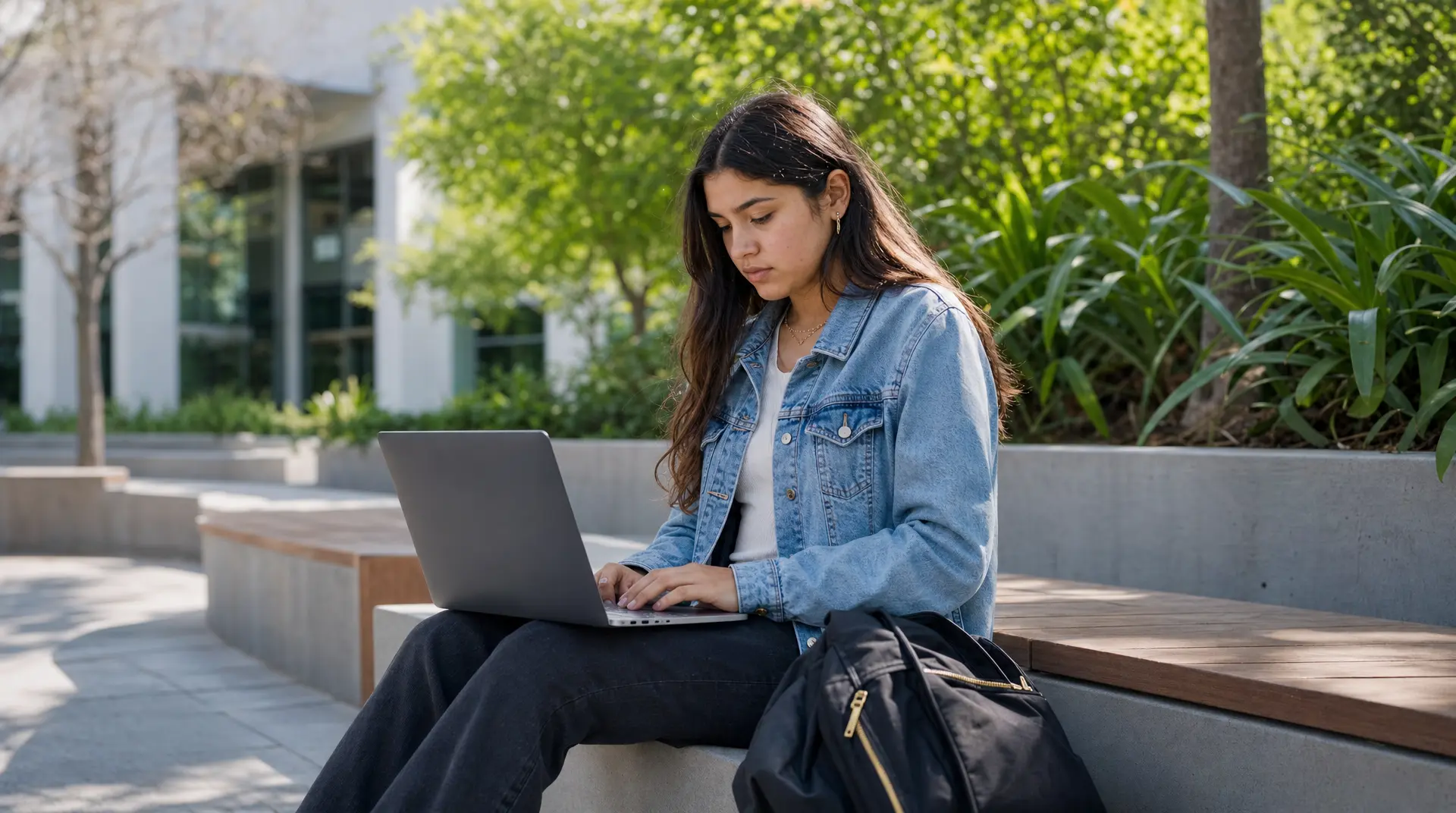 How to Stop Fighting About Homework: 7 Tips from a Teacher Outdoor campus scene with a student studying on a laptop, following best way to study habits.